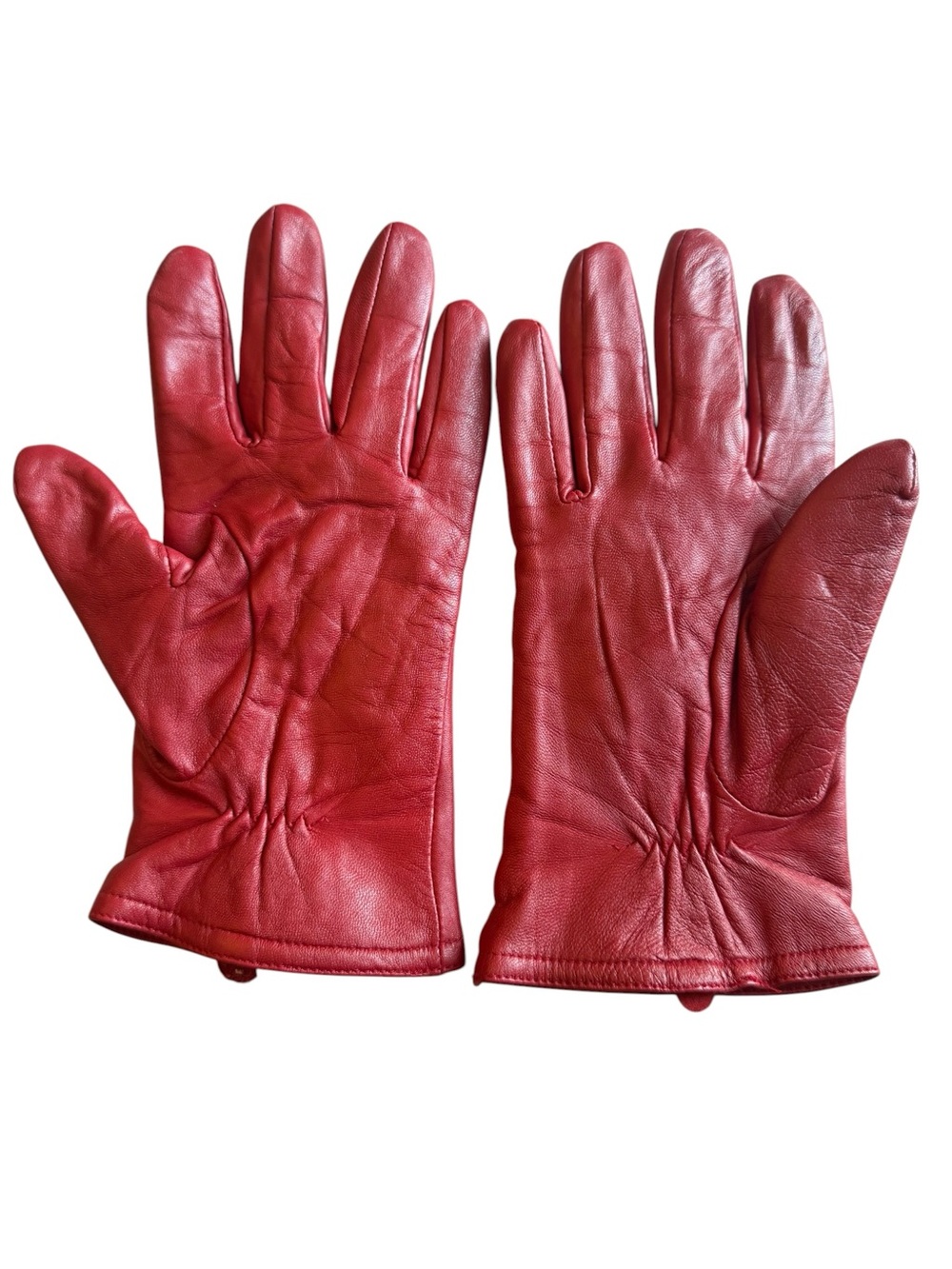 3M Thinsulate Red Leather Women's Gloves - Picture 3 of 6